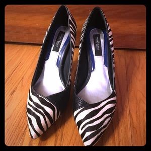 White House Black Market - ZEBRA HAIRCALF HEEL